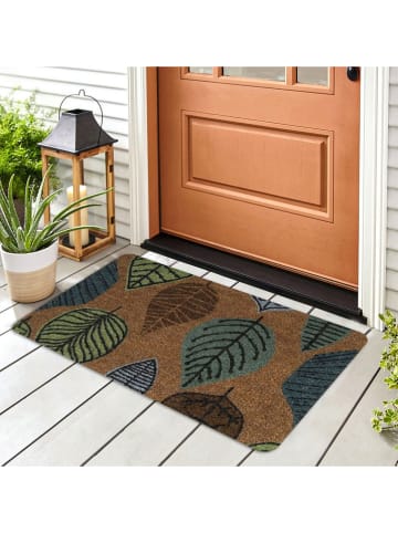 Conceptum Hypnose Fußmatte in Hellbraun/ Grün