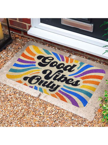 Conceptum Hypnose Wycieraczka w kolorze beżowym ze wzorem