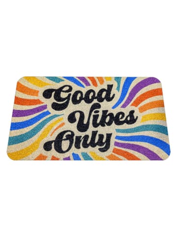 Conceptum Hypnose Wycieraczka w kolorze beżowym ze wzorem