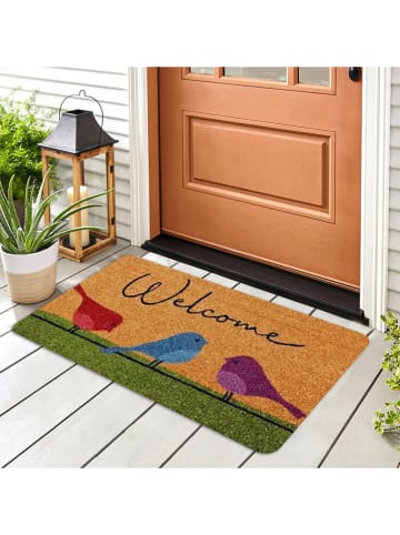 Conceptum Hypnose Fußmatte in Hellbraun/ Bunt