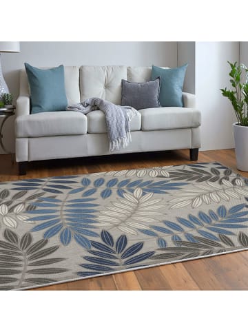 Conceptum Hypnose Baumwoll-Teppich ''Woopamuk189'' in Beige/ Blau/ Braun