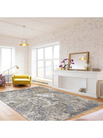 Conceptum Hypnose Baumwoll-Teppich ''Woopamuk217'' in Beige/ Grau