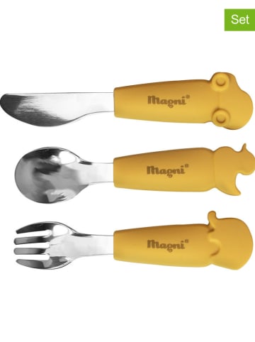 Magni 3-delige bestekset geel
