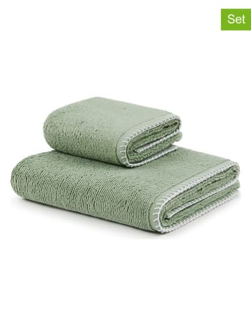 Lanerossi 2tlg. Handtuch-Set in Grün