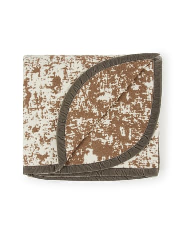 Lanerossi Wolldecke "Camouflage" in Braun/ Beige - (L)250 x (B)220 cm