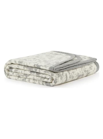 Lanerossi Wełniany koc "Camouflage" w kolorze szaro-kremowym - 250 x 220 cm