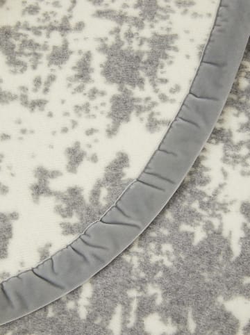 Lanerossi Wełniany koc "Camouflage" w kolorze szaro-kremowym - 250 x 220 cm