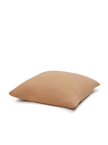 Lanerossi 2tlg. Leinen-Set: Bettlaken und Kissenhülle in Hellbraun