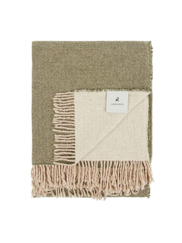 Lanerossi Wohndecke in Creme/ Khaki - (L)180 x (B)130 cm