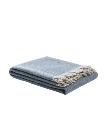 Lanerossi Wohndecke in Blau/ Grau - (L)180 x (B)130 cm