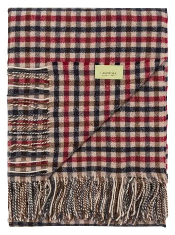 Lanerossi Pled "Acero" w kolorze niebiesko-bordowym - 180 x 130 cm