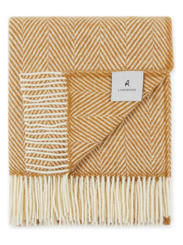 Lanerossi Wollen deken "Iseo" mosterdgeel - (L)170 x (B)130 cm