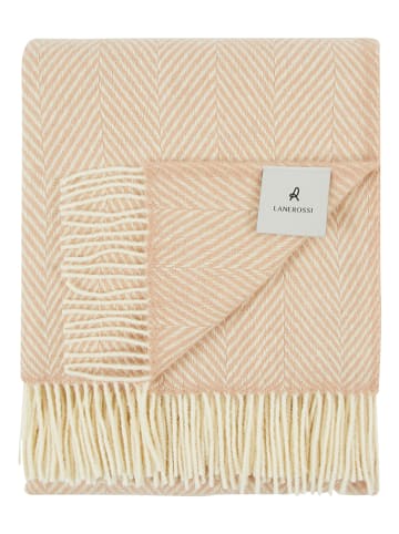 Lanerossi Wolldecke ''Iseo Spina'' in Apricot/ Creme - (L)170 x (B)130 cm