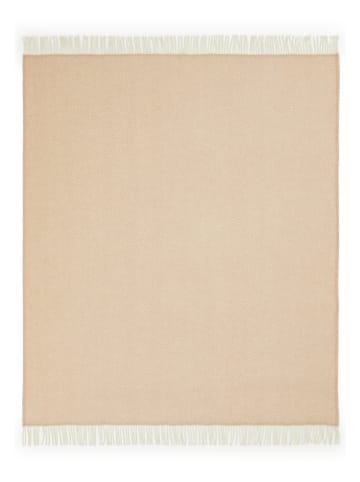 Lanerossi Wollen deken "Iseo Spina'' abrikooskleurig/crème - (L)170 x (B)130 cm