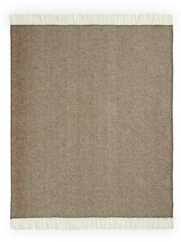 Lanerossi Wollen deken "Iseo Spina'' bruin/crème - (L)170 x (B)130 cm
