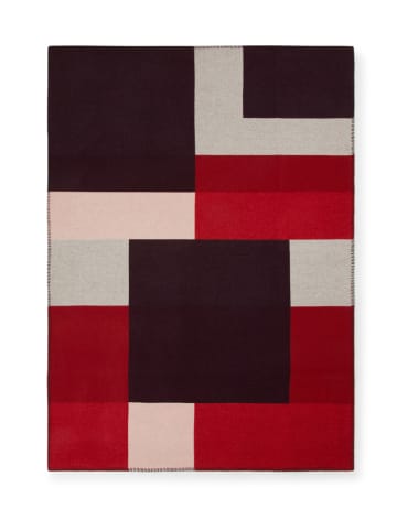 Lanerossi Wollen deken "Malmo" rood - (L)180 x (B)130 cm