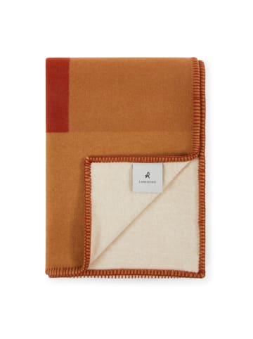 Lanerossi Wollen deken "Malmo" lichtbruin/rood/beige - (L)180 x (B)130 cm