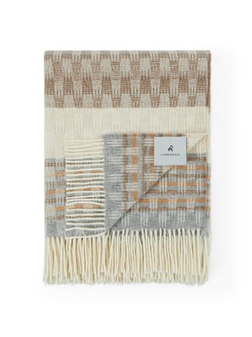 Lanerossi Wollen deken "Fiara" beige - (L)190 x (B)130 cm