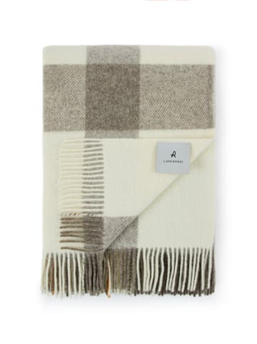 Lanerossi Wollen deken "Nelson" oranje/crème - (L)200 x (B)130 cm