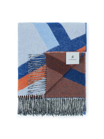 Lanerossi Wollen deken "City" blauw - (L)190 x (B)130 cm
