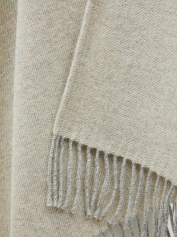 Lanerossi Wełniane ponczo "Celine" w kolorze beżowym - 130 x 180 cm