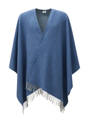 Lanerossi Wollponcho "Celine" in Blau - (L)130 x (B)180 cm