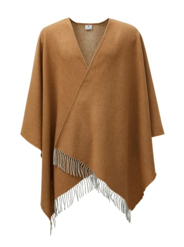 Lanerossi Wollponcho "Kim" in Hellbraun - (L)130 x (B)180 cm