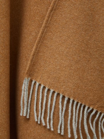 Lanerossi Wollen poncho "Kim" lichtbruin - (L)130 x (B)180 cm