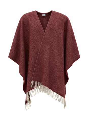 Lanerossi Wollponcho "Kim" in Bordeaux - (L)130 x (B)180 cm