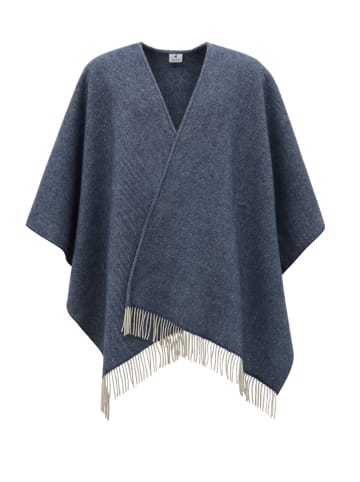Lanerossi Wollponcho "Kim" in Dunkelblau - (L)130 x (B)180 cm