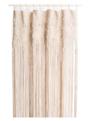 Magma Heimtex Zasłona "Mara" w kolorze beżowym ze szlufkami - 245 x 145 cm