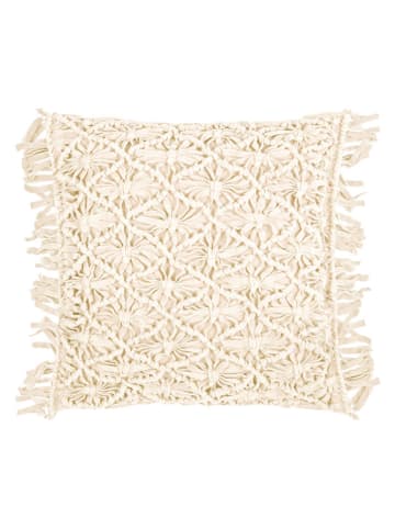 Magma Heimtex Poszewka "Fringe" w kolorze kremowym na poduszkę - 45 x 45 cm