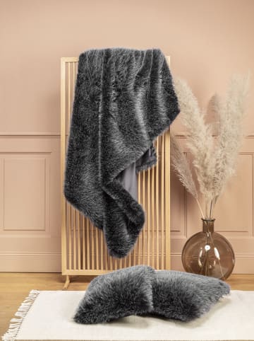 Magma Heimtex Plaid "Hanka" antraciet - (L)200 x (B)150 cm