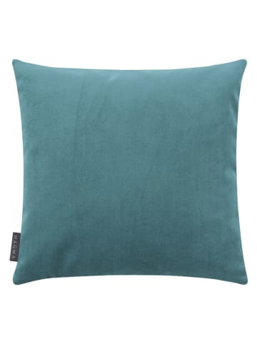 Magma Heimtex Samt-Kissenhülle "Magali" in Blau - (L)40 x (B)40 cm