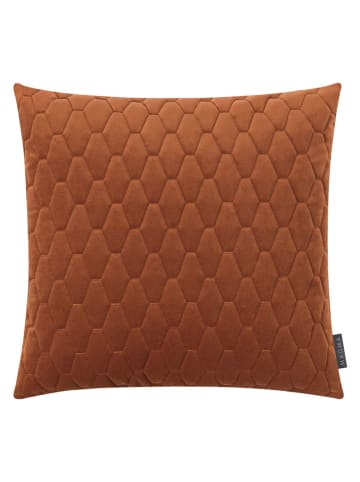 Magma Heimtex Samt-Kissenhülle "Magali" in Braun - (L)50 x (B)50 cm