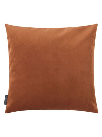 Magma Heimtex Samt-Kissenhülle "Magali" in Braun - (L)50 x (B)50 cm