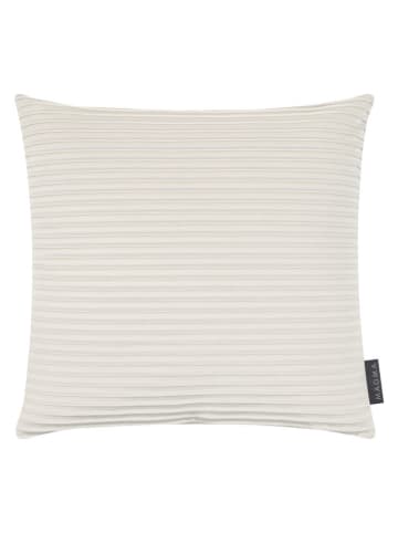 Magma Heimtex Aksamitna poszewka "Selina" w kolorze kremowym na poduszkę - 40 x 40 cm