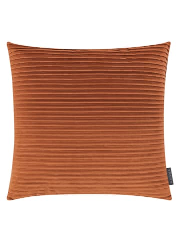 Magma Heimtex Samt-Kissenhülle "Selina" in Hellbraun - (L)50 x (B)50 cm