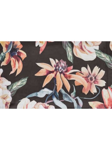 Magma Heimtex Bieżnik "Flores" w kolorze czarnym ze wzorem - 145 x 40 cm