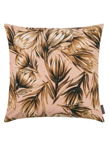 Magma Heimtex Kissenhülle "Protea" in Rosa/ Hellbraun - (L)60 x (B)60 cm