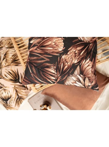 Magma Heimtex Kissenhülle "Protea" in Rosa/ Hellbraun - (L)60 x (B)60 cm