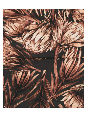 Magma Heimtex Bieżnik "Protea" w kolorze czarno-jasnobrązowym - 145 x 40 cm
