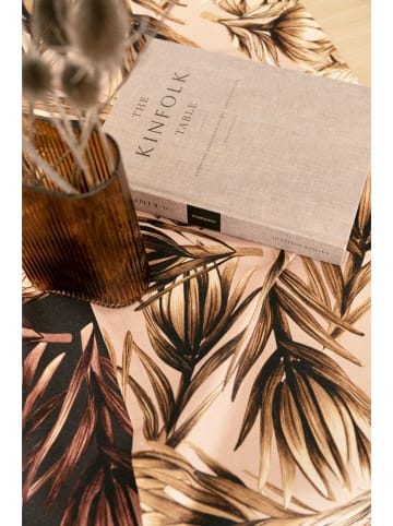 Magma Heimtex Bieżnik "Protea" w kolorze czarno-jasnobrązowym - 145 x 40 cm