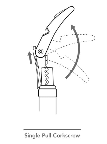 Vacu Vin Kurkentrekker zwart - (L)13,5 cm