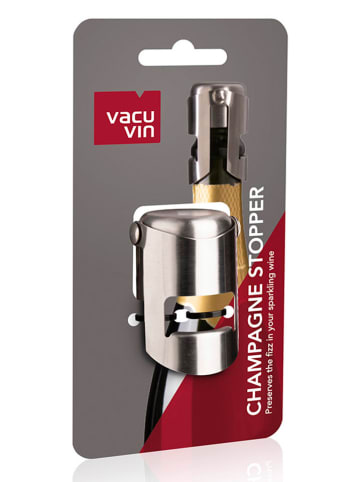 Vacu Vin Champagnesluiting zilverkleurig - (H)5,5 x Ø 4 cm