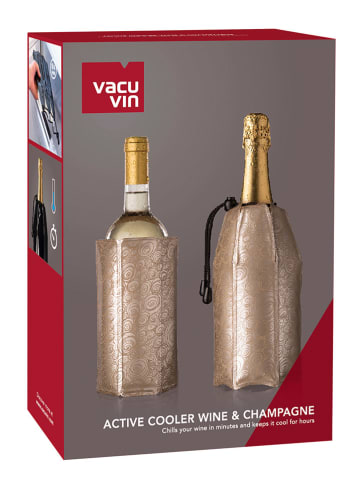 Vacu Vin 2tlg. Set: Champagner- & Weinkühler in Beige