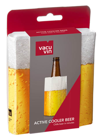 Vacu Vin Bierkühler in Gelb - (H)13,5 x Ø 10,5 cm