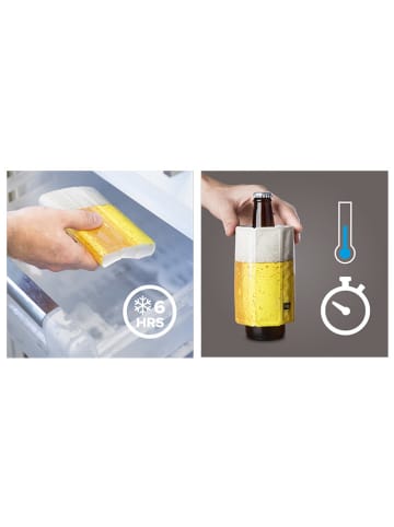 Vacu Vin Bierkühler in Gelb - (H)13,5 x Ø 10,5 cm