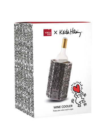 Vacu Vin Wijnkoeler "Hive" zilverkleurig - (B)15,4 x (H)21,5 x (D)12,2 cm