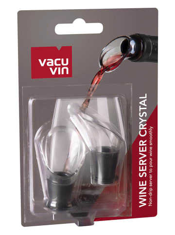 Vacu Vin 2-delige set: wijntuiten "Crystal" zwart - (L)5,8 cm